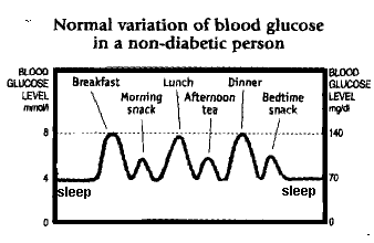 Normal glucose variations